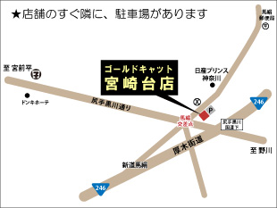 ゴールドキャット宮崎台店MAP